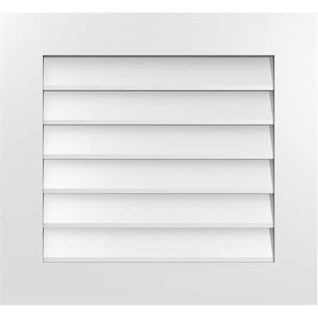 Ekena Millwork Vertical Surface Mount PVC Gable Vent: Non-Functional, w/ 3-1/2"W x 1"P Standard Frame, 26"W x 24"H GVPVE26X2401SN